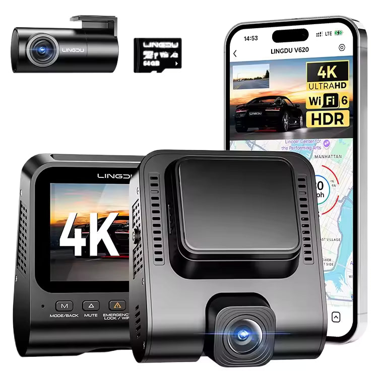 Jzones Dash Cam V620 High-Resolution 1080p. TWO CAMERA DESIGN.BUILT WITHFRUNT AND REAR CAMERAS CHANS Treasures