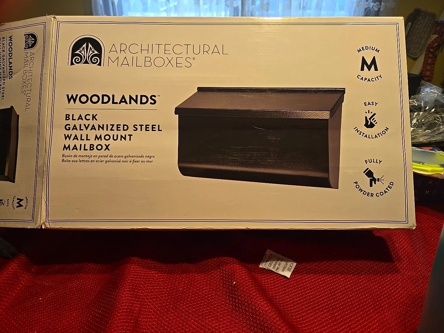 Architectural Mailboxes Woodlands- Black galvanized steel wall-mount CHANS Treasures