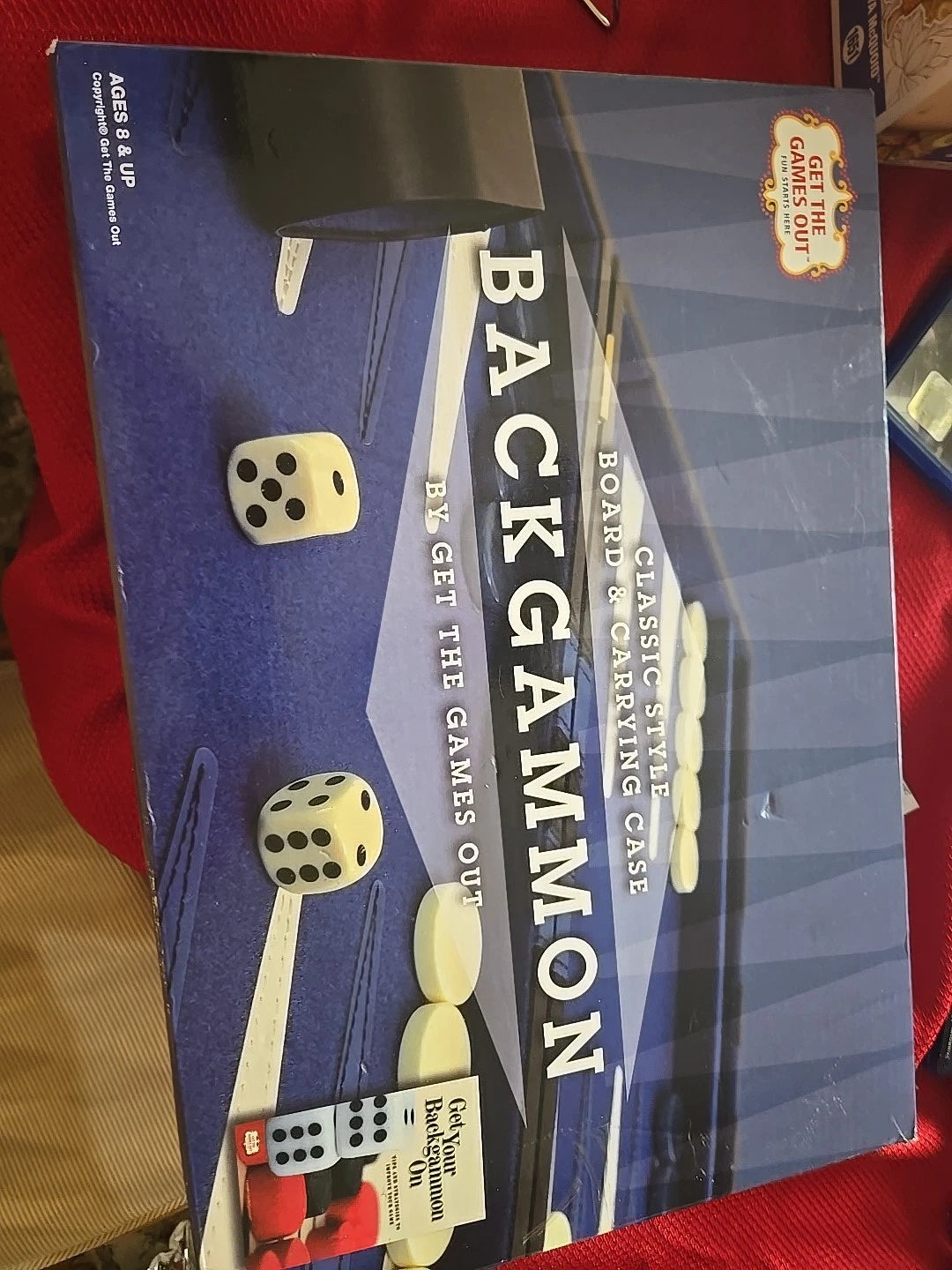 NEW GET THE GAMES OUT CLASSIC STYLE BACKGAMMON AND CARRYING CASE CHANS Treasures
