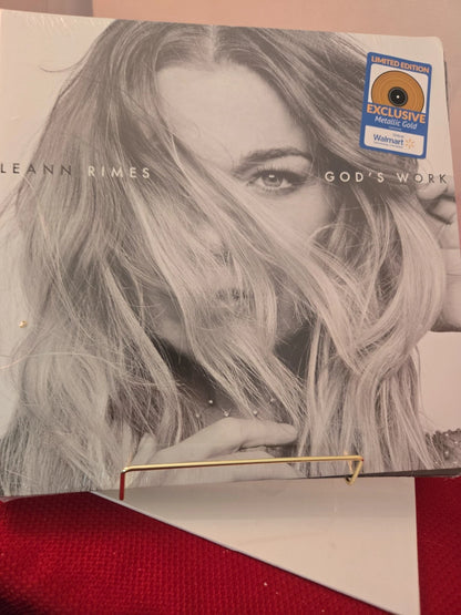 NEW - Leann Rimes Gods Work Exclusive Metallic Gold Colored Vinyl LP CHANS Treasures